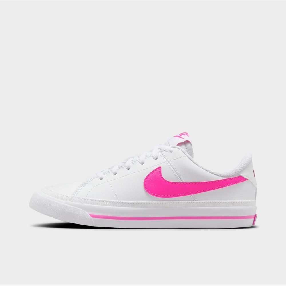 Nike Court Legacy White Pink Sneakers Size 3.5Y NWOT